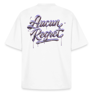 T-shirt Boxy "Aucun Regret" – Blanc