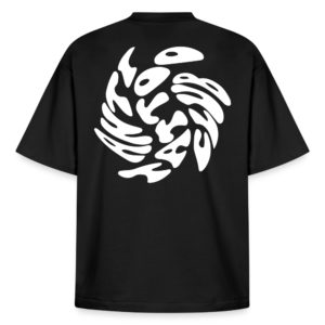 T-shirt Boxy "Anti Tattoo Club" – Noir